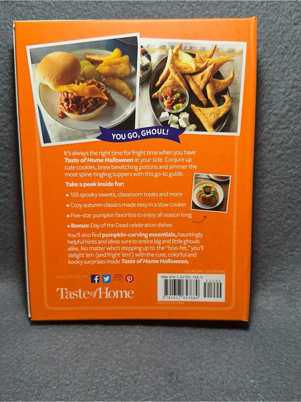 Taste of Home Halloween Party Recipe Book - Blue & Orange